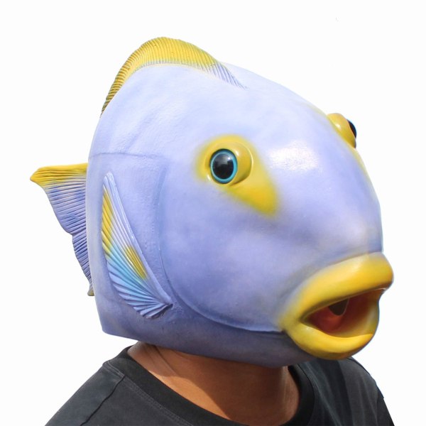 Halloween Kostym Party Latex Mask Huvud Tropiska Djur Fisk