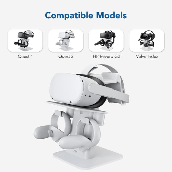 Oculus Quest/Quest2/Rift S/HTC Oculus VR -näyttöteline White