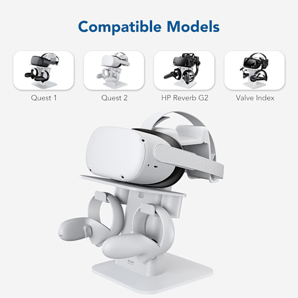 VR-displaystativ til Oculus Quest/Quest2/Rift S/HTC Oculus White