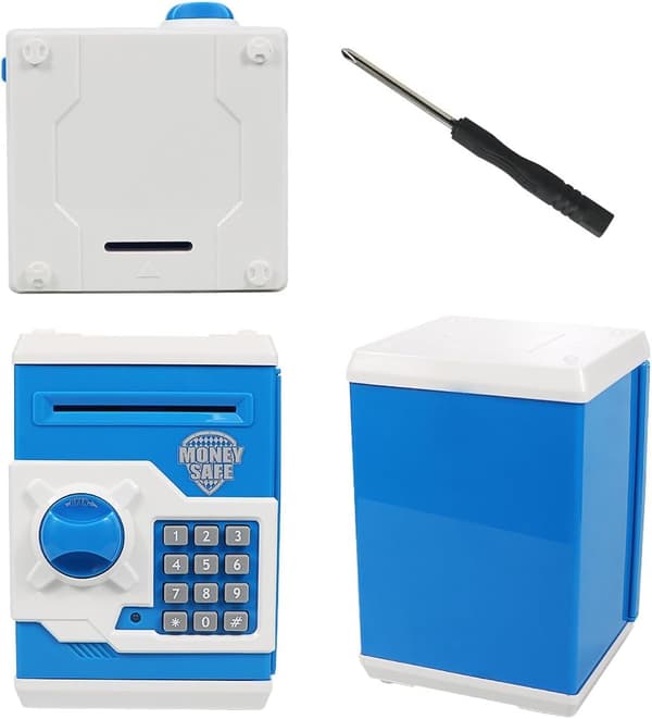 Elektronisk sparegris med automatisk penge-scroll, Mini ATM-boks