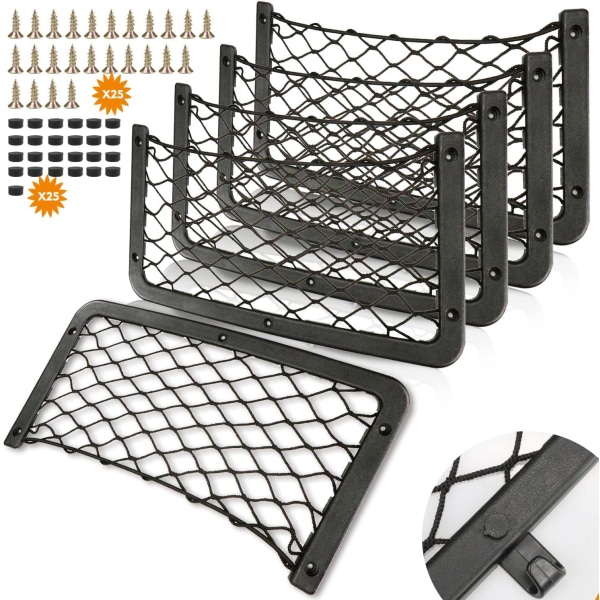 5-pack nätförvaring för husbil och bil, 36 x 18 cm, multifunktionellt tillbehör