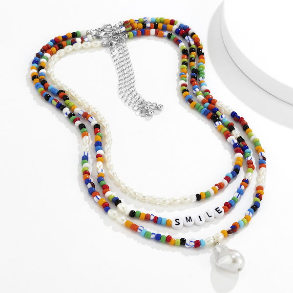 Boho chic alien bead brev multilayer kombineret stablet slid mænd