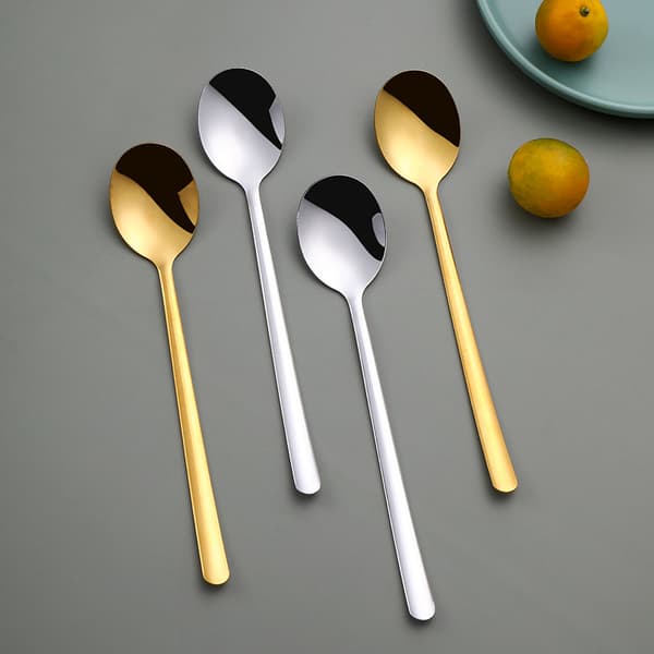 Rustfrit stålske Langærmet ske, husholdningskantine ske