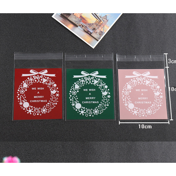 300 stk. Bagt julemad emballagepose Biscuit Cookie pose orn