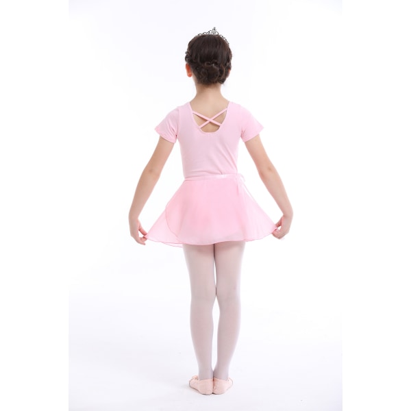 Balettkläder för flickor med avtagbar kjol - Rosa 110cm