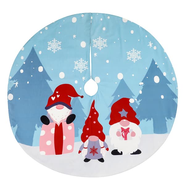 Rudolph the Faceless Dwarf Old Man Printed Tree Skirt Christmas