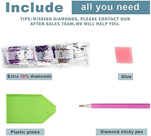 Voksen DIY 5D Diamantmaleri Kit Kat Fuld Rund Diamant Gemston