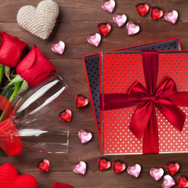 400 stykker akryl hjerter til Valentinsdag, bryllup hjerte