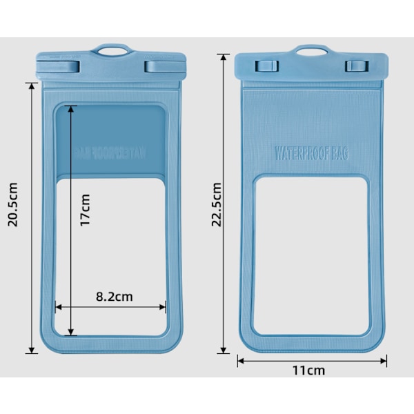Vanntett smarttelefonpose [IPX8] opptil 6,8\"