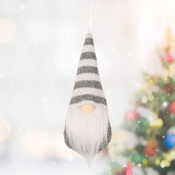 3 st grå juldekorationer jul Rudolph stickad hatt Sm
