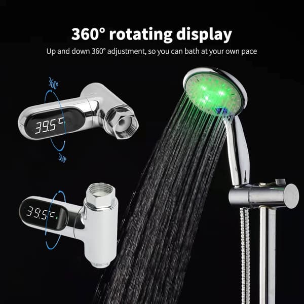 Direktläst duschtermometer | Kran duschset | LED-display