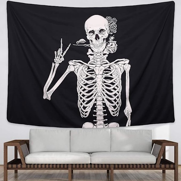Rock and Roll Skull Tapestries, Funny Skull Human Skeleton Tapes