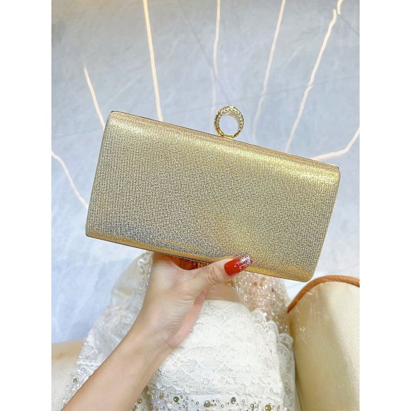 Naisten helmi- ja strassikoristeinen iltalaukku, vedettävä tupsu, clutch-laukku, crossbody-olkalaukku, juhlalaukku gold