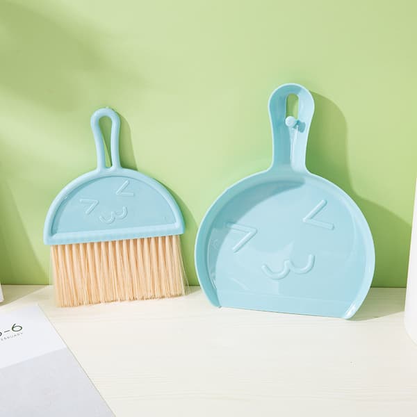 3PCS Mini Dustpan og Dustpan Set, Liten Kost og Dustpan, Port