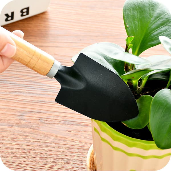 3-delt sæt med potteskeer til dyrkning af blomster og havearbejde