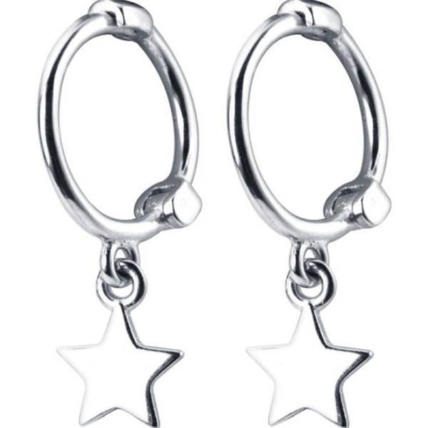 Sterling Silver Mini Dangle örhängen med små stjärnor för kvinnor