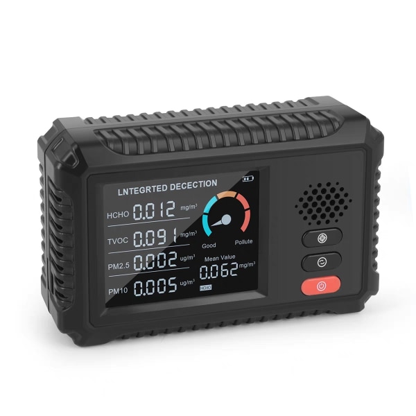 Luftkvalitetsmonitor - PM2.5/PM10 multifunktionell luftgasdetektor