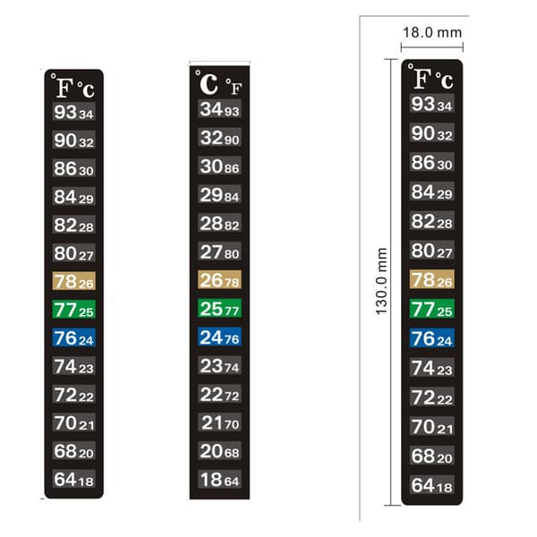 20 stk digitale temperaturklistremerke termometerstripe