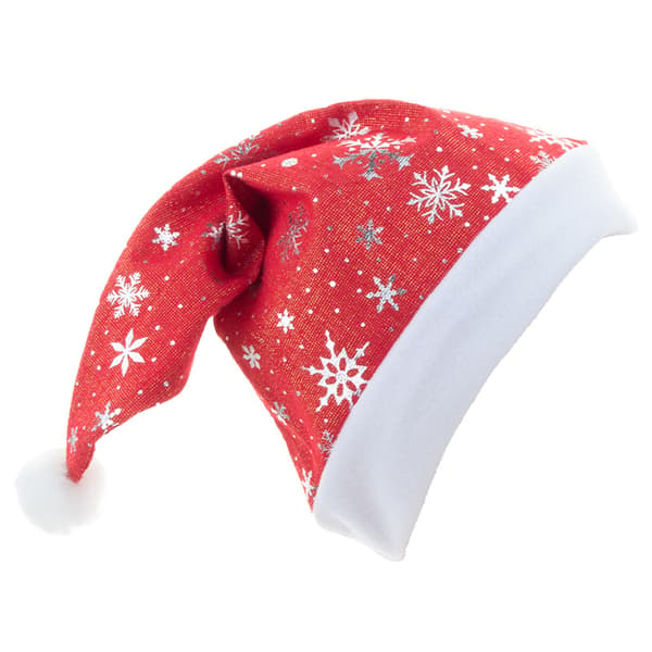 1 stk. Hør Julehat Juleprint Hat Flannel Forgyldning Sno