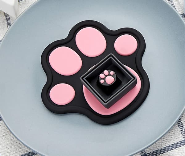 Katt tass koppmatta, silikon gummibricka, 3D katt tass koppmatta för