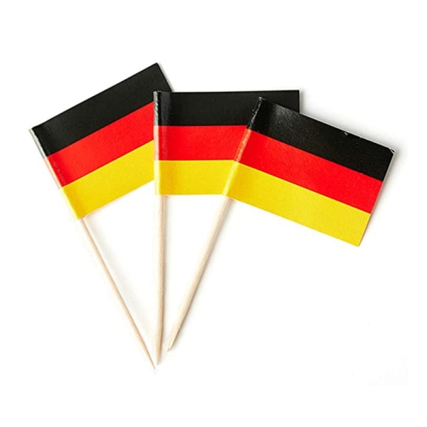 200 German flags, German toothpick flags, small mini cupcakes, d