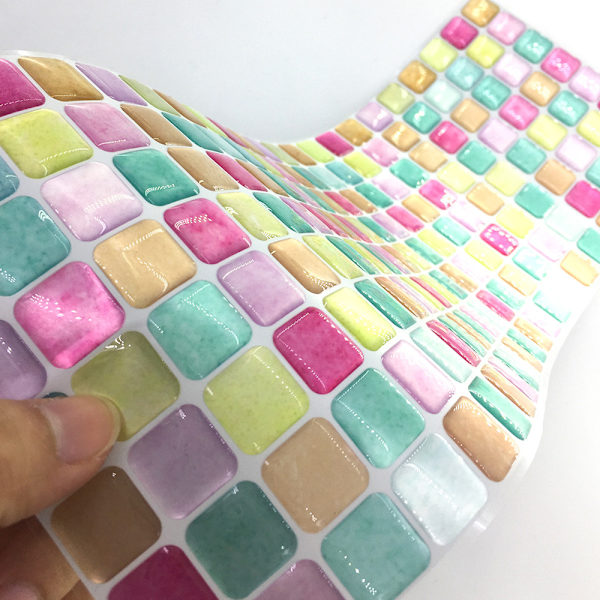 5 st Macaron Färg Väggstickers Vattentät Antifouling Mosaik D