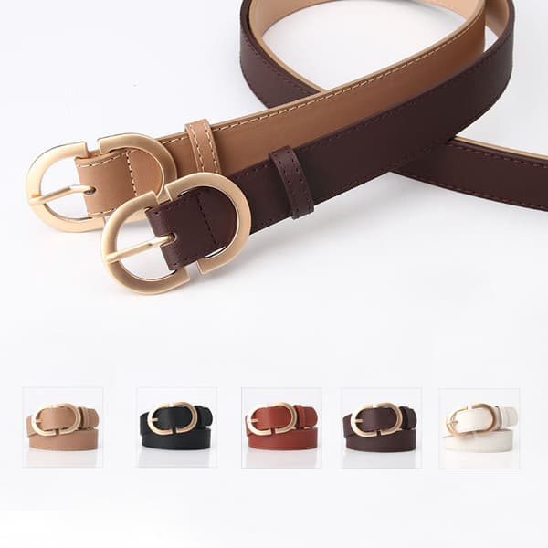 Motebelte for kvinner med spenne i 10 farger light camel