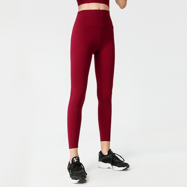 Stretch High Waist Skinny Running Athletic Pants - Red