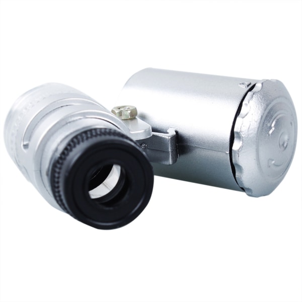 2 stk. Mikroskoper 60X LED Mini Mikroskoper Læse Lup Pock