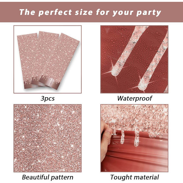Sequin-dug - 137*274cm Rektangulær Juledug