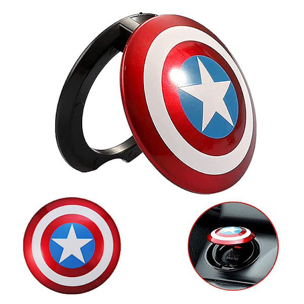 Car Captain America Start Stop Engine Cover Replacement Button D