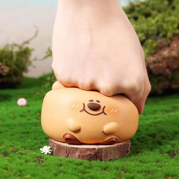 1 Pack Brun Björnmjukis 3D Squishy Leksaker Stressavlastning Squeez