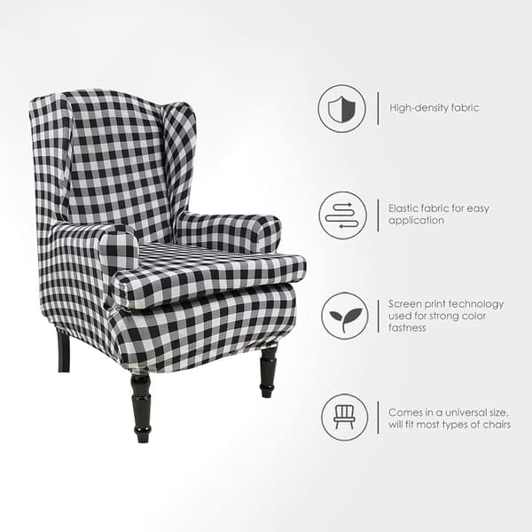 Wingback stolbetræk 2 stykker strækbar spandex Wingback stol Co