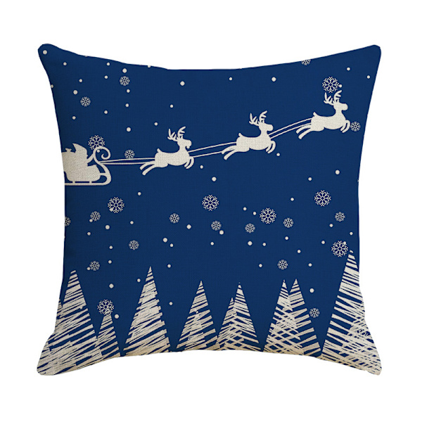 Kuddfodral Kvadratisk Kuddfodral Jultomte Snögubbe Ren