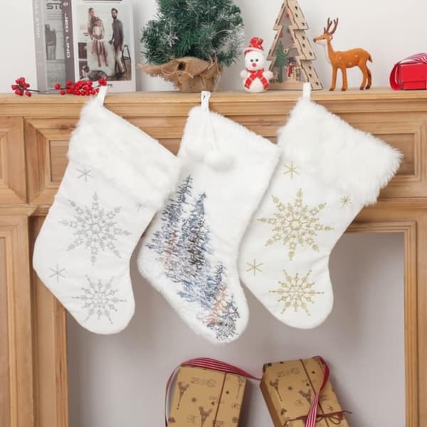 20 tommer jule strømper Sequin plys strømper 2022 Xmas Fla