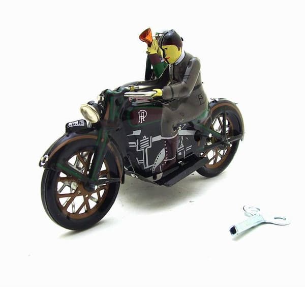 Nostalgisk trehjulig motorcykeldekoration