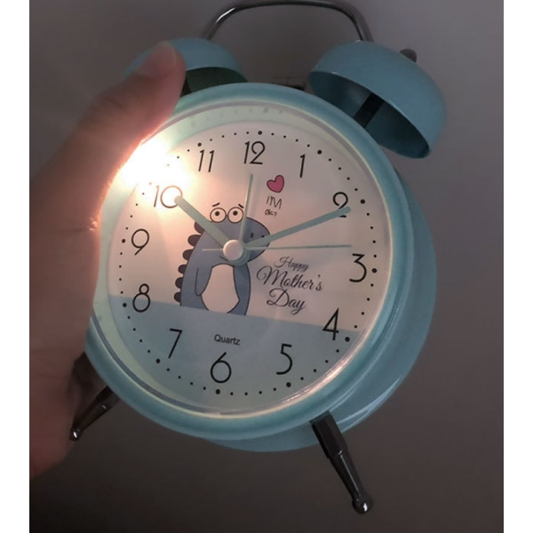 Söt studentväckarklocka Candy Color Bell Style Silent Bedside C