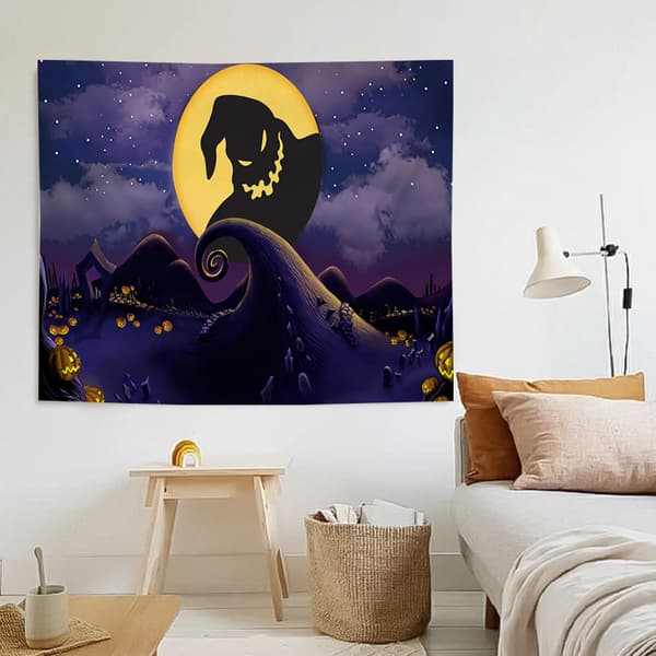 130-150cm Halloween Nightmare Græskar Baggrund Tilbehør Moonli