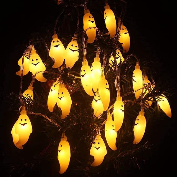 LED Spøgelseslys, Halloween Fe-lys, 3M 20 LED Hallow