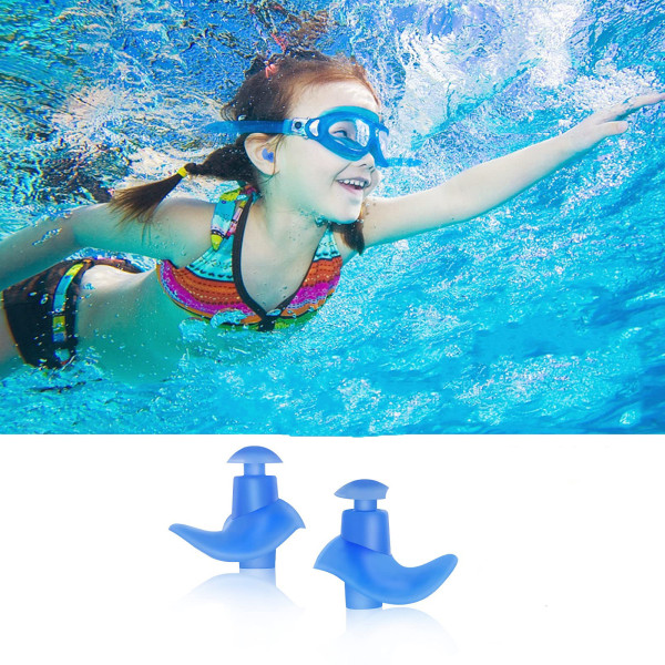 Ear Plugs for Swimming, 5 Pairs Reusable Silicone Kids Ear Plugs