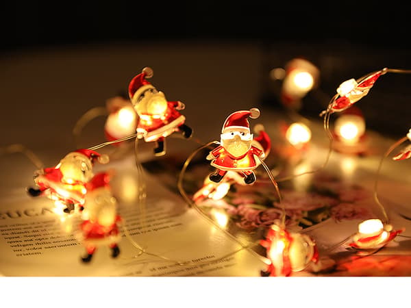 Julelys 2m 20 LED, Varm Hvid Indendørs Lys