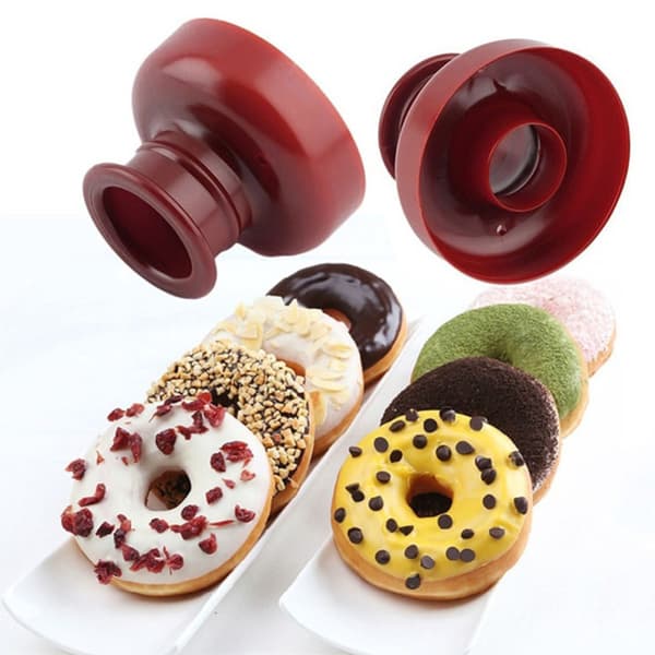 2PCS Kreativ Plast Donut Form, Donut Maker, Bakeverktøy, Kake