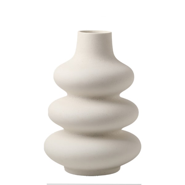 Nordisk keramisk vas, heminredning, vit vegetarisk keramik w