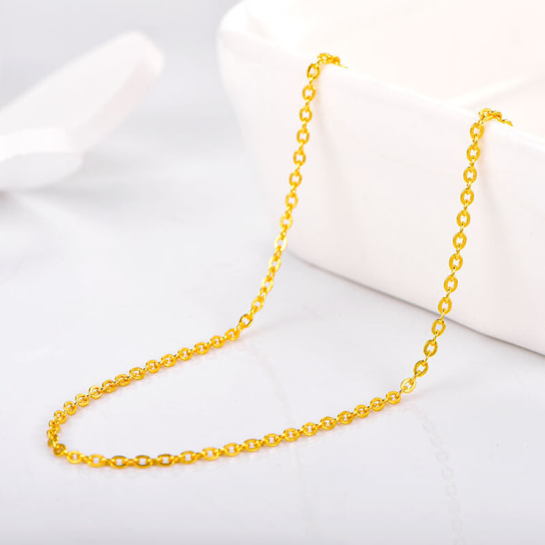 Repkedja hänge halsband för kvinnor guldfärg (koppar guld Pl