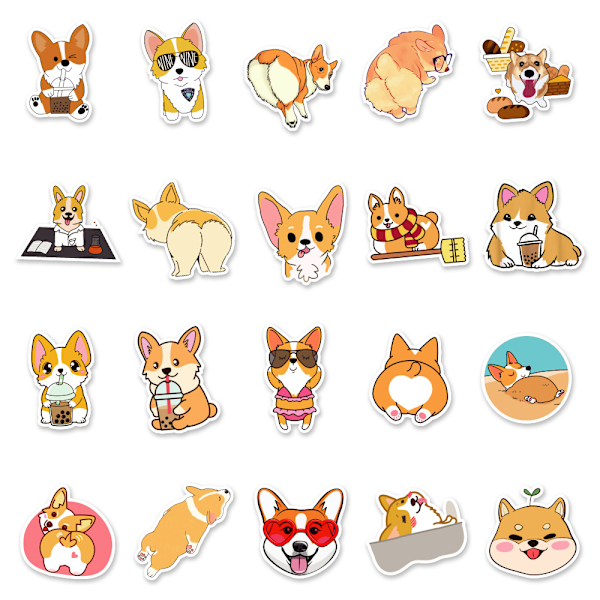 Corgi-tarrat - Corgi-lahjat Corgi-ystäville Vedenpitävät tarrat