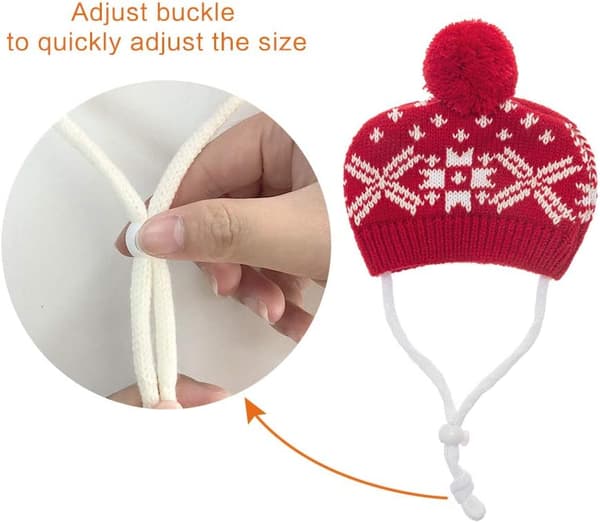 Joulukoiran asusteet Hat Scarf Set Knit Snowflake Reindeer Pri