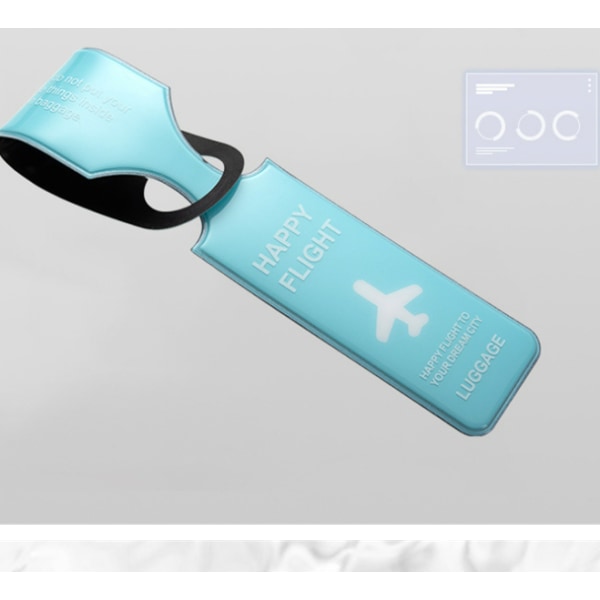 4 stk. PVC Fly Bagage Boarding Tag Ring Check-in Trolley Lug