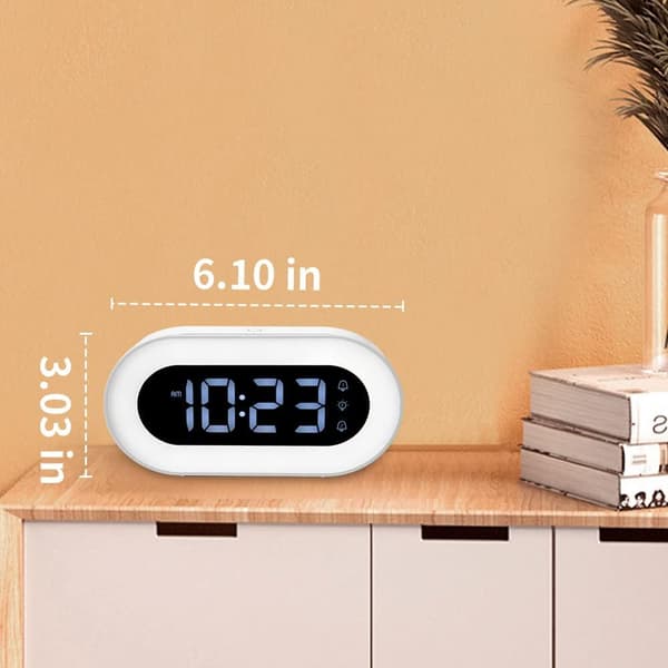 LED-digitaalinen herätyskello torkulla, yövalolla, 0-100 % kirkkaus