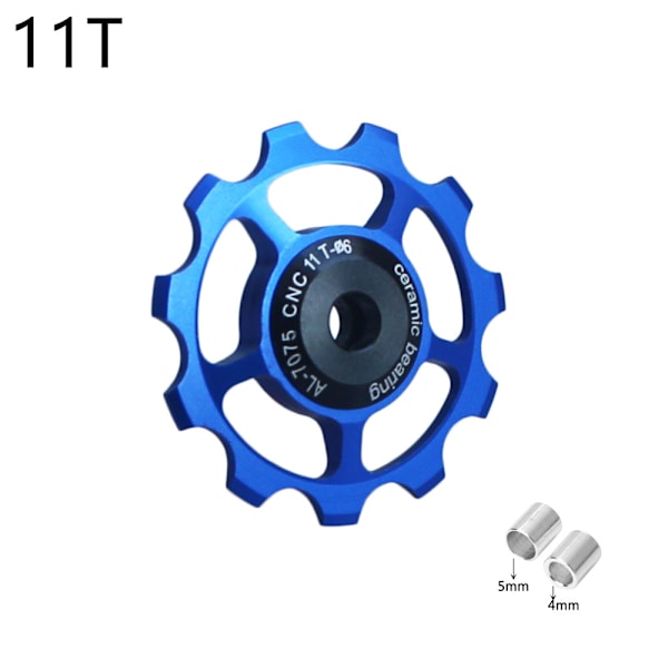 Växelhjul i aluminiumlegering för cykel, 10-17T, för mountainbike, hjul, lageruppsättning, reservdelar - blå 11T