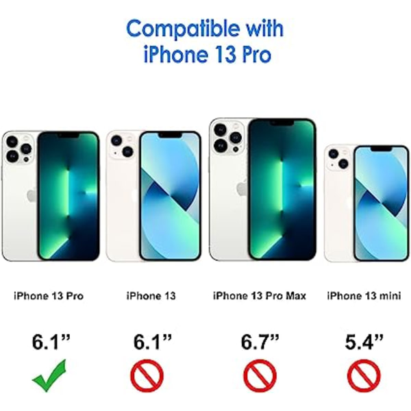 För iPhone 13 Pro 6.1\" Fodral, Mjukt Fibertyg Foder